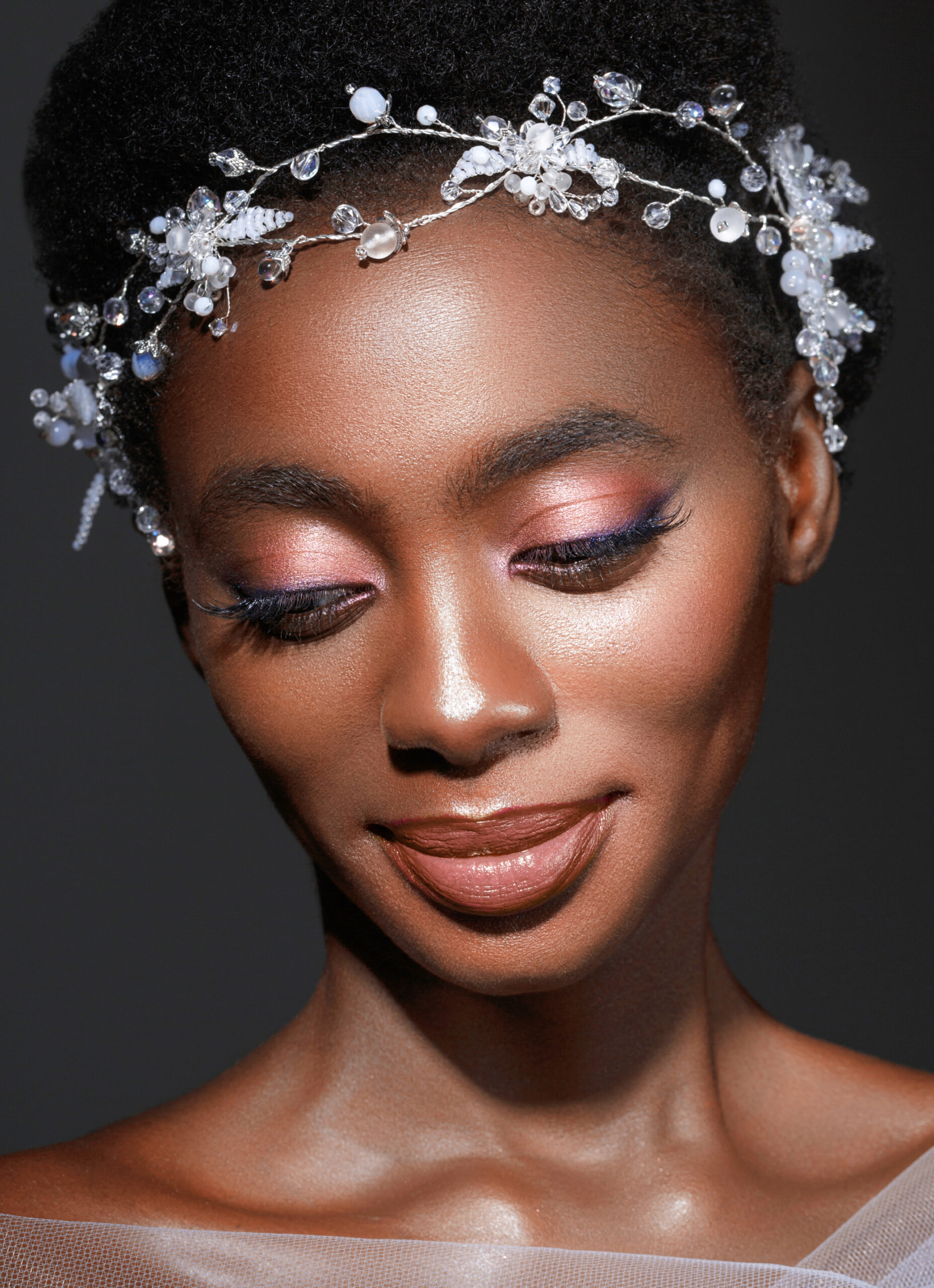 Black woman bridal makeup